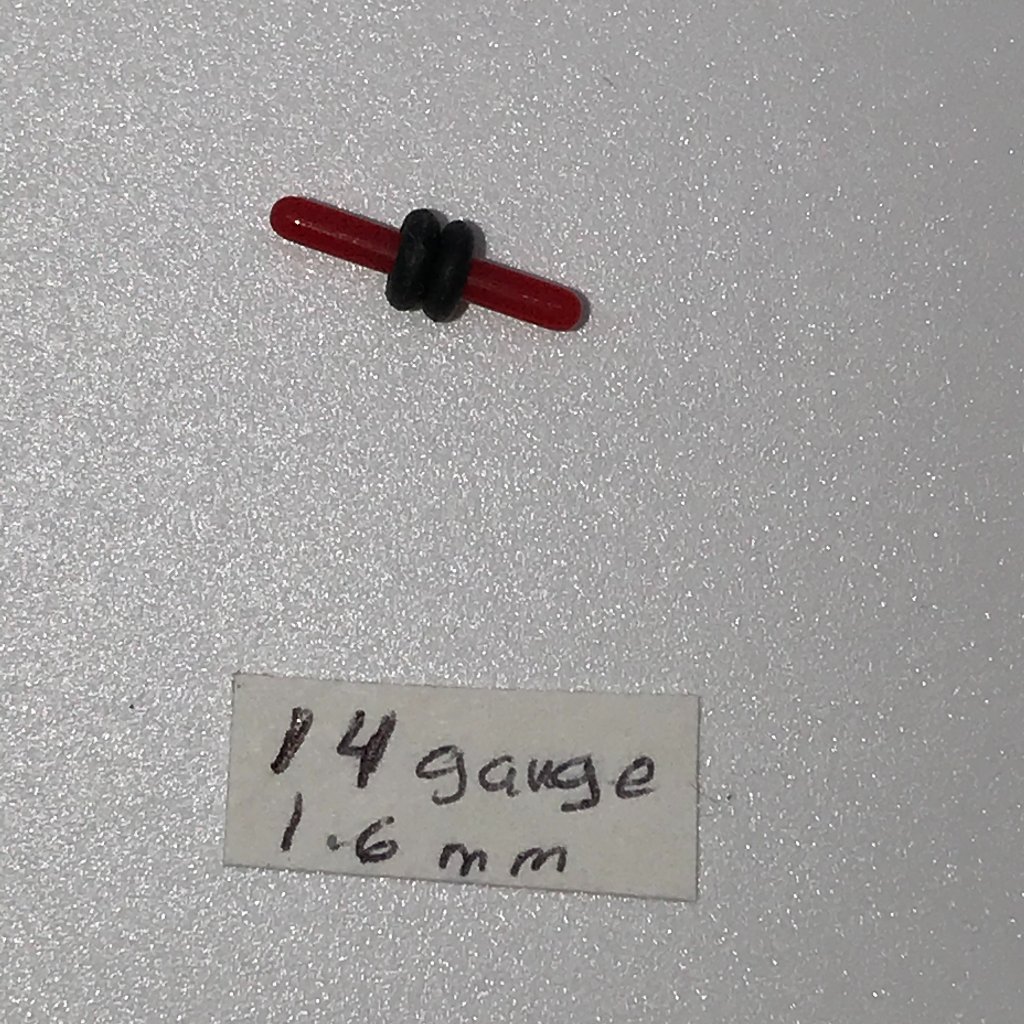 Red 14 Uv Acrylic Gauge Single Plug 5$